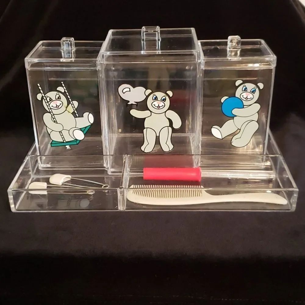 Vintage Acrylic Baby Changing Table Organizer